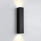 Applique murale moderne noire à 2 lumières (éclairage haut et bas) pour intérieur