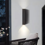 Applique murale moderne noire à 2 lumières (éclairage haut et bas) pour intérieur