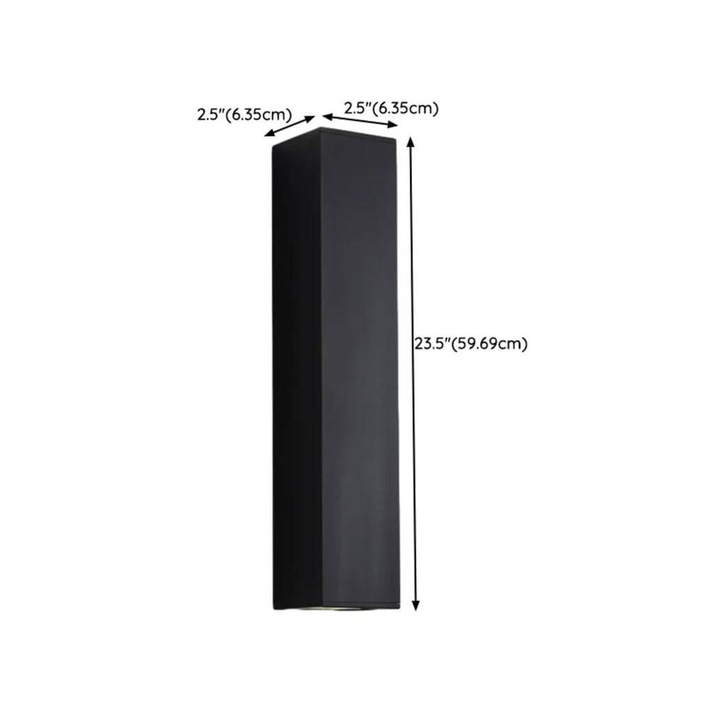 Applique murale moderne noire à 2 lumières (éclairage haut et bas) pour intérieur