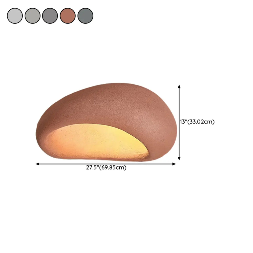 Plafonnier LED encastré en plastique de style nordique en forme de pierre