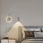 Lampe murale tactile à bras articulé et à intensité variable pour la lecture au chevet