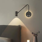 Lampe murale tactile à bras articulé et à intensité variable pour la lecture au chevet