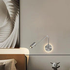 Lampe murale tactile à bras articulé et à intensité variable pour la lecture au chevet