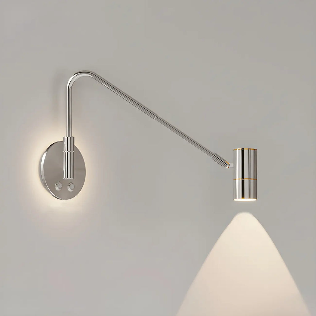 Lampe murale tactile à bras articulé et à intensité variable pour la lecture au chevet