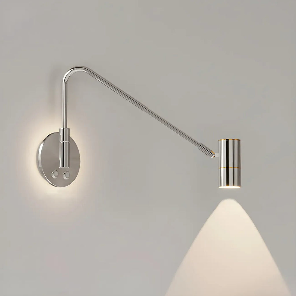 Lampe murale tactile à bras articulé et à intensité variable pour la lecture au chevet