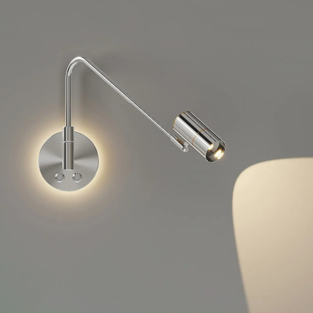 Lampe murale tactile à bras articulé et à intensité variable pour la lecture au chevet