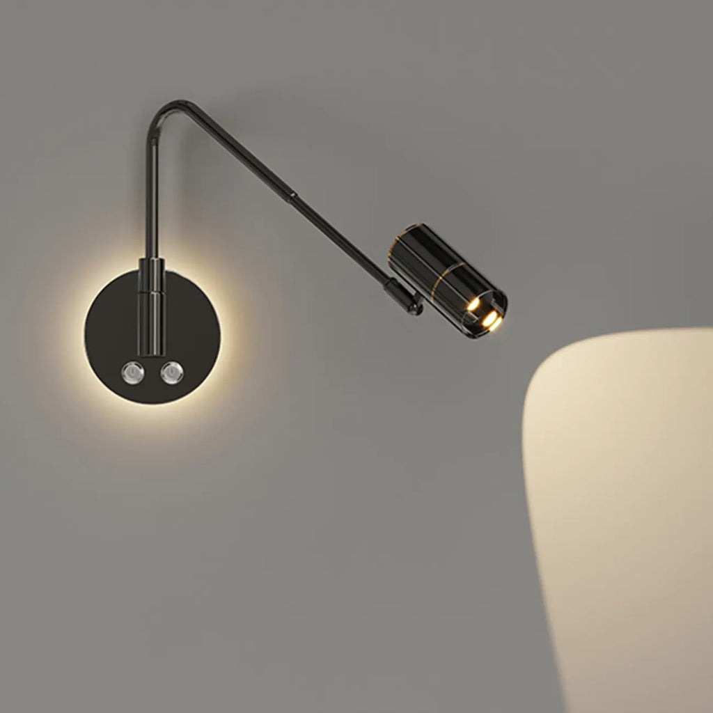 Lampe murale tactile à bras articulé et à intensité variable pour la lecture au chevet