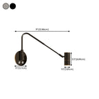 Lampe murale tactile à bras articulé et à intensité variable pour la lecture au chevet