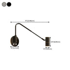 Lampe murale tactile à bras articulé et à intensité variable pour la lecture au chevet