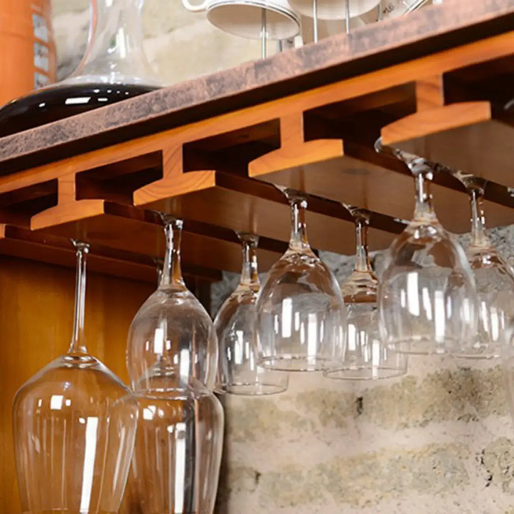Étagère à vin industrielle en métal sur pied pour bouteilles et verres