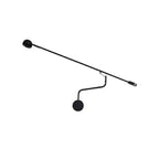 Applique murale minimaliste en métal noir à grand bras articulé réglable