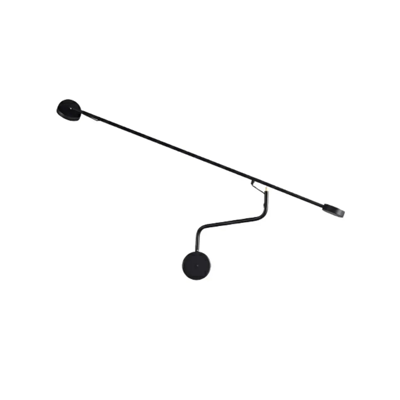 Applique murale minimaliste en métal noir à grand bras articulé réglable