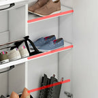Armoire à chaussures étroite en bois blanc pour entrée