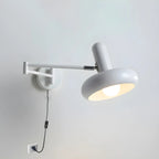 Applique murale moderne blanche à bras articulé réglable