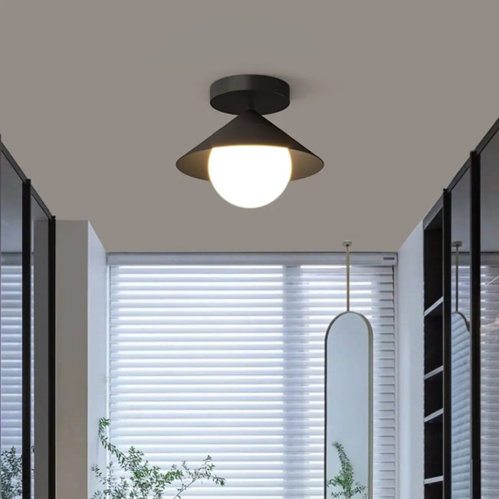 Plafonnier semi-encastré moderne en verre pour la décoration intérieure