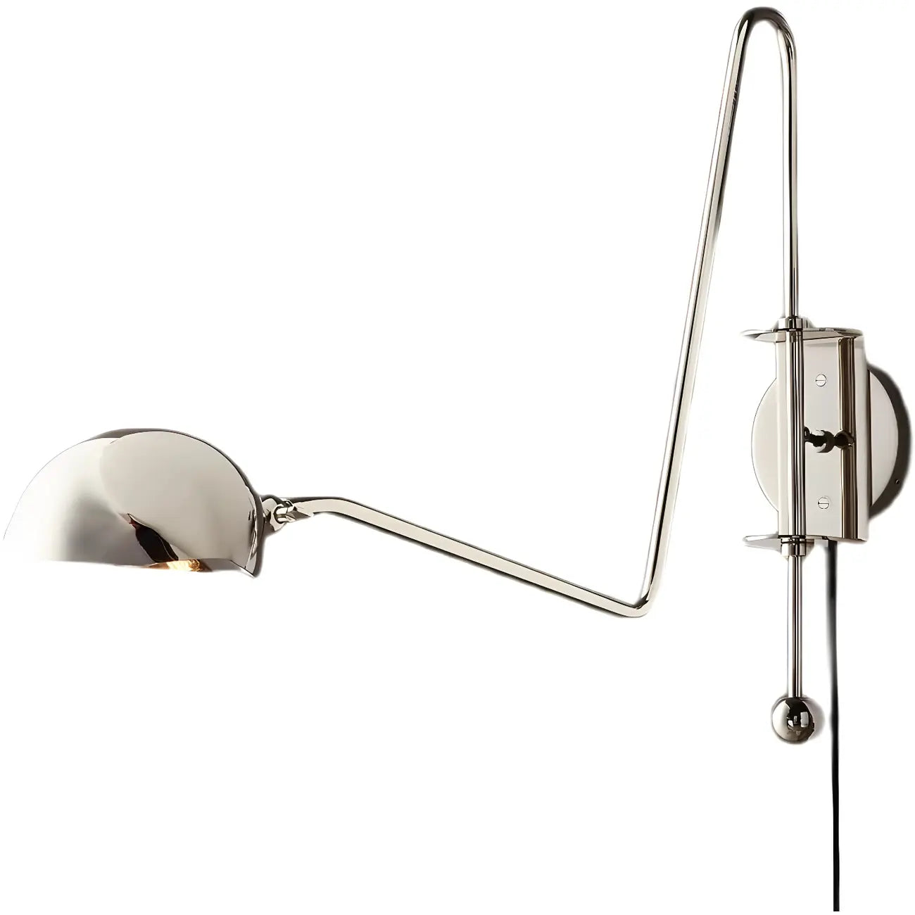 Applique murale à bras articulé avec abat-jour en cuivre à 1 lumière