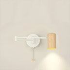 Applique murale minimaliste cylindrique en métal à bras articulé