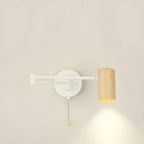 Applique murale minimaliste cylindrique en métal à bras articulé