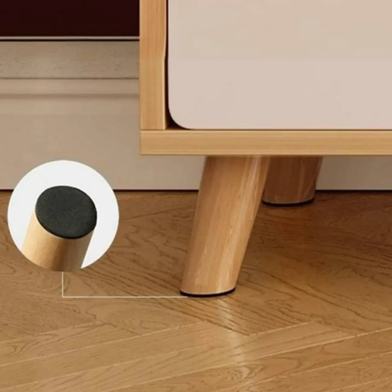 Mobile TV con cassetti portaoggetti aperti in legno naturale da 78,7" con gambe