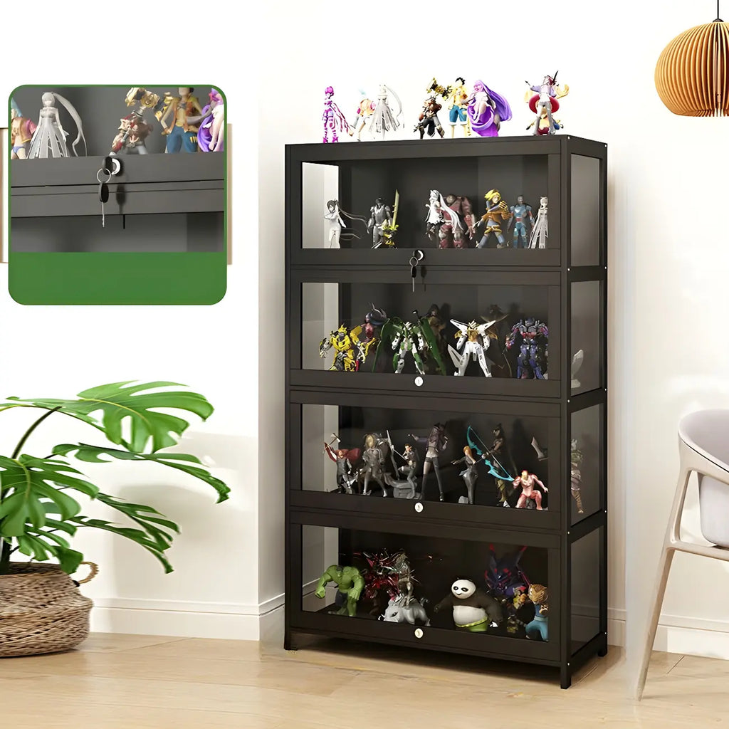 Vitrine contemporaine en acrylique et bois noir