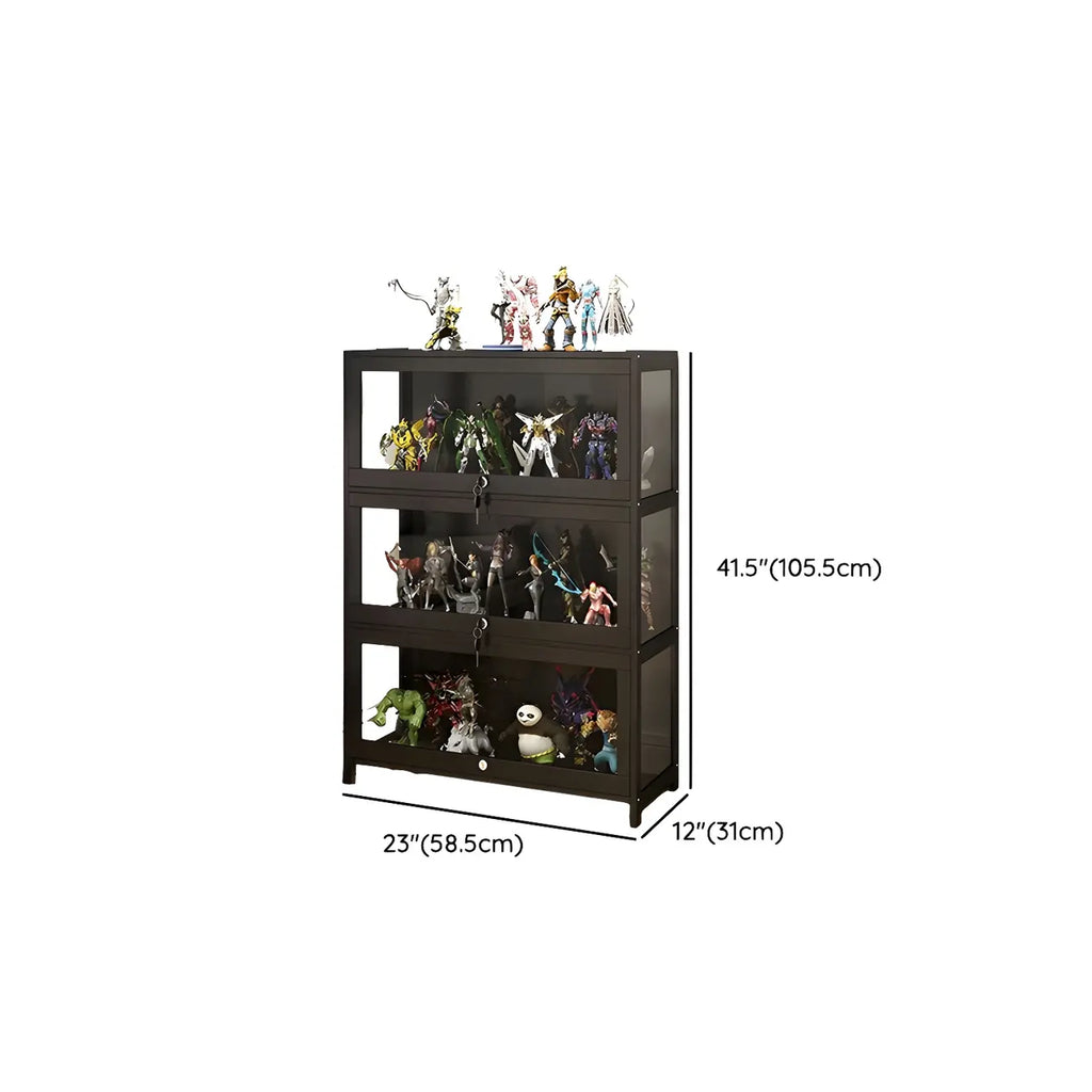 Vitrine contemporaine en acrylique et bois noir
