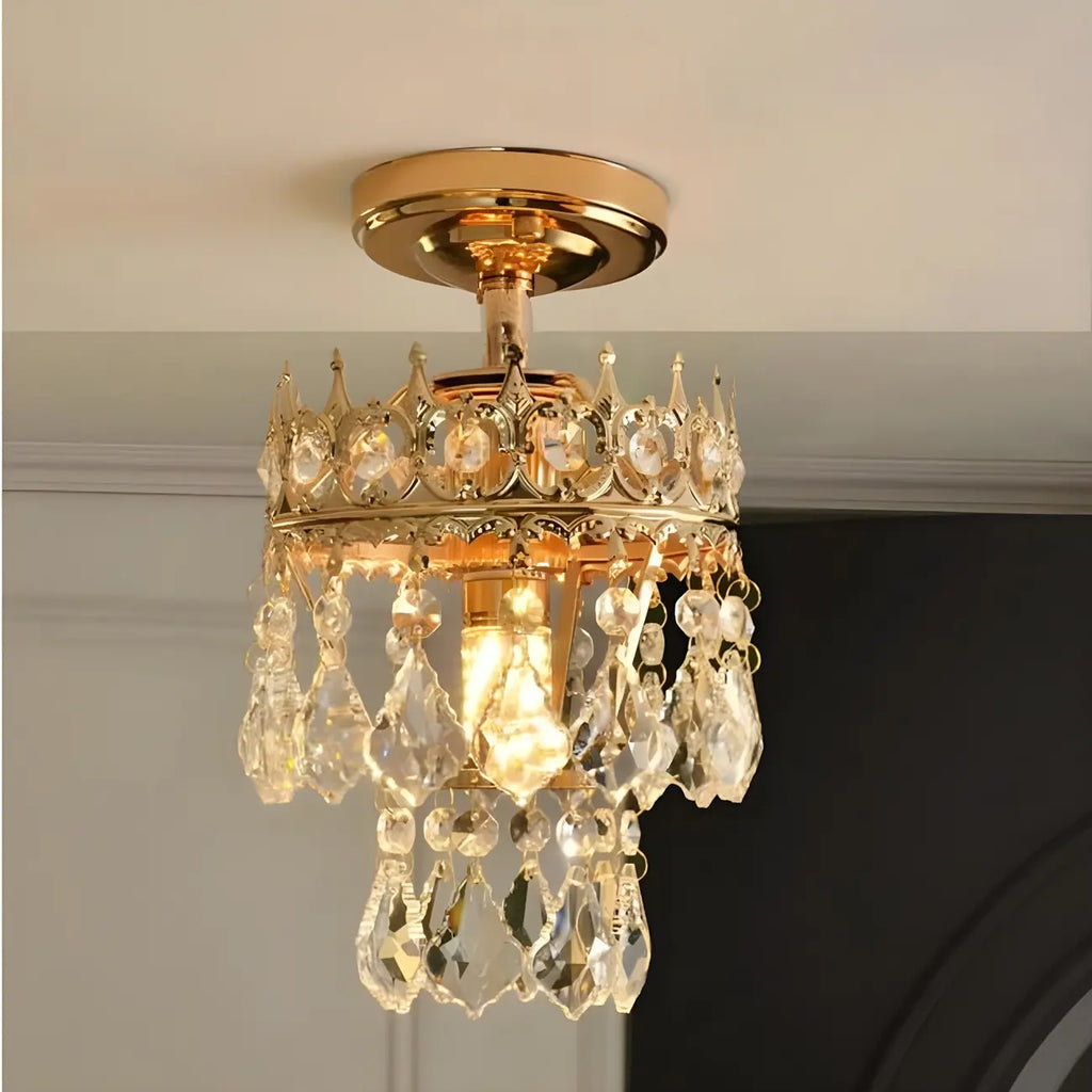 Plafonnier LED élégant semi-encastré pour salon
