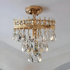 Plafonnier LED élégant semi-encastré pour salon