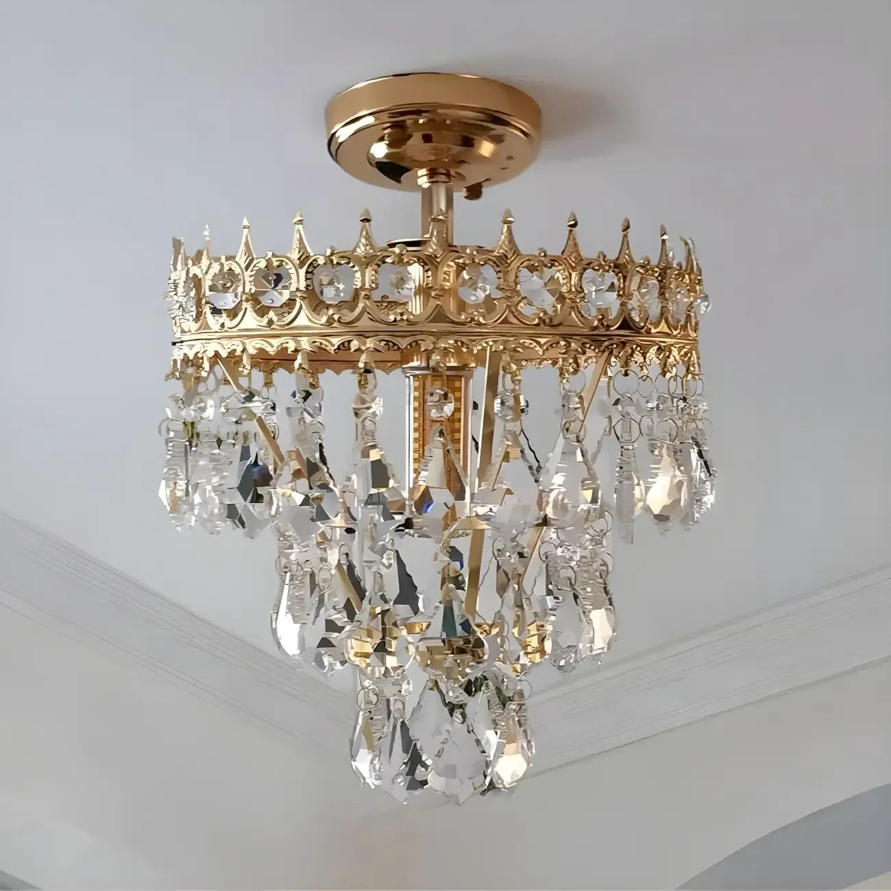 Plafonnier LED élégant semi-encastré pour salon