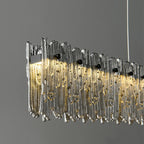 Suspension LED moderne en verre à 3 niveaux de gradation pour îlot de cuisine