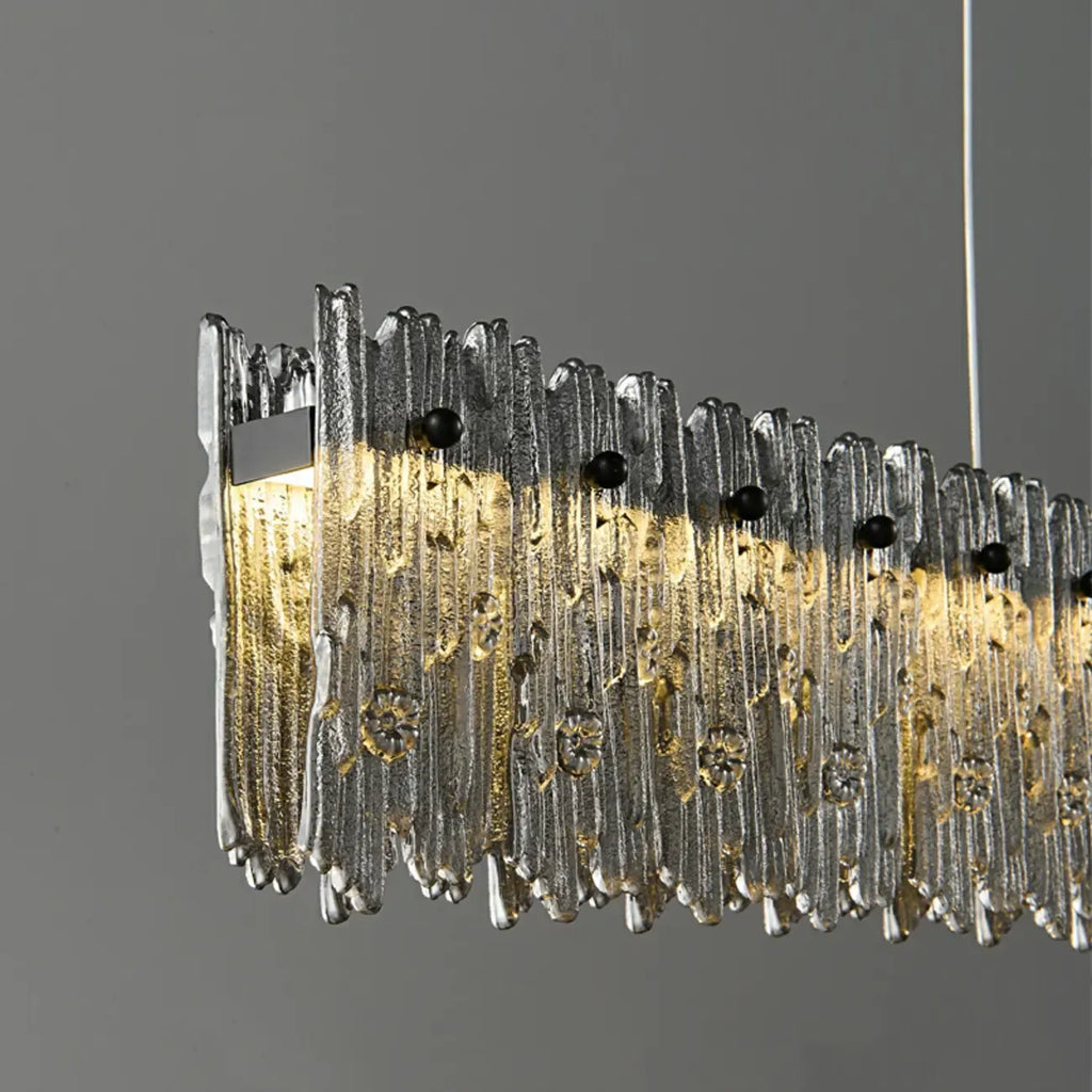 Suspension LED moderne en verre à 3 niveaux de gradation pour îlot de cuisine