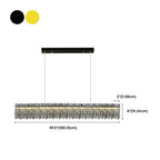 Suspension LED moderne en verre à 3 niveaux de gradation pour îlot de cuisine
