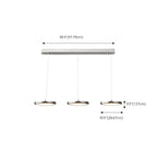 Suspension moderne argentée pour îlot de cuisine, à intensité variable et LED, idéale pour la cuisine.
