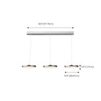 Suspension moderne argentée pour îlot de cuisine, à intensité variable et LED, idéale pour la cuisine.