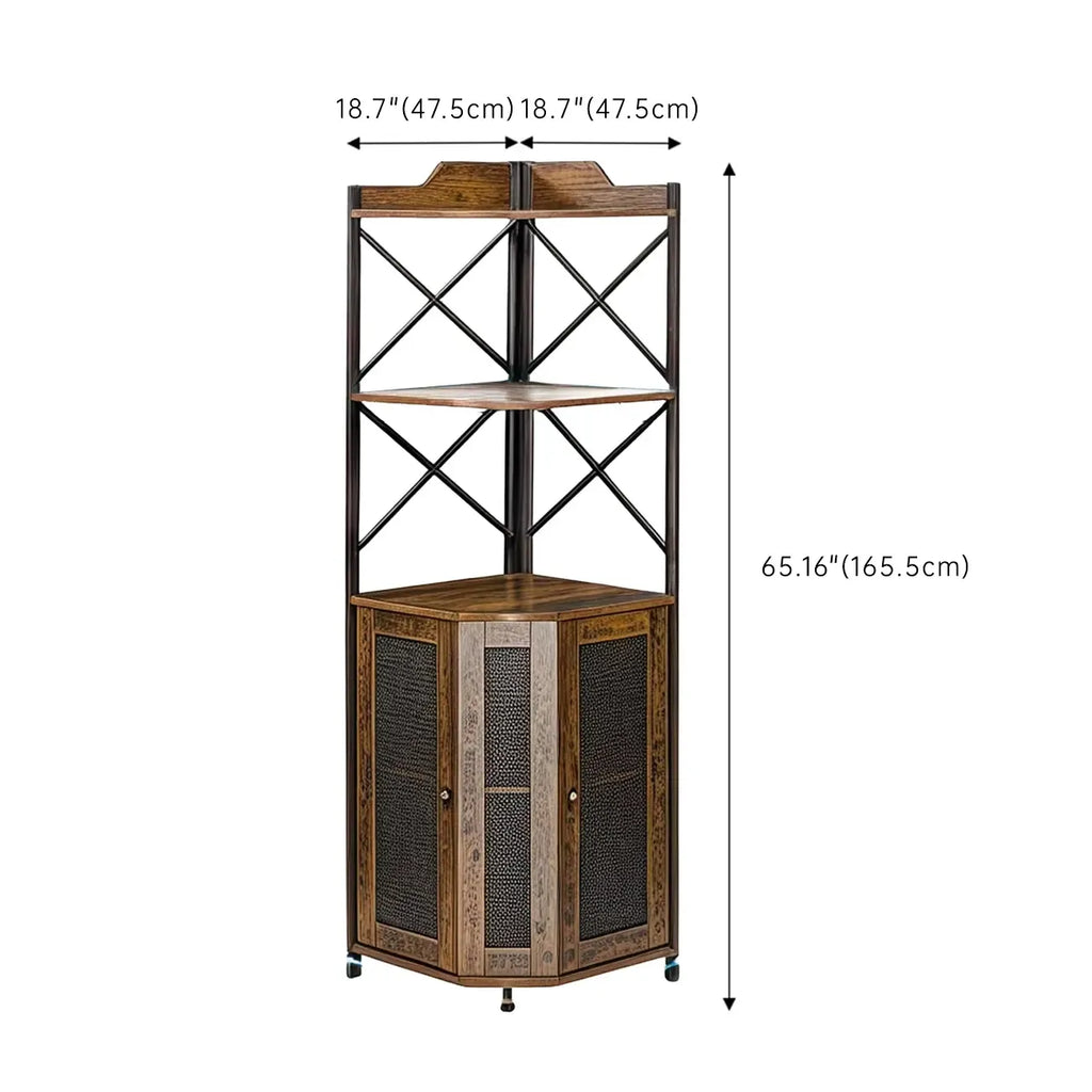 Armoire à vin d'angle suspendue avec éclairage LED et ventilateur indépendant en forme de