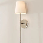 Applique murale cylindrique à DEL avec abat-jour en tissu pour usage résidentiel