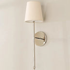 Applique murale cylindrique à DEL avec abat-jour en tissu pour usage résidentiel