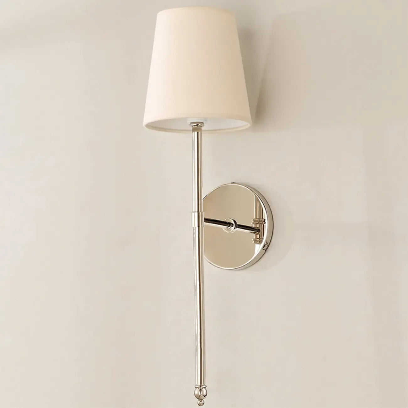 Applique murale cylindrique à DEL avec abat-jour en tissu pour usage résidentiel