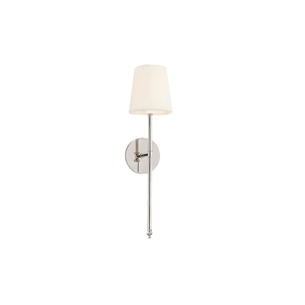 Applique murale cylindrique à DEL avec abat-jour en tissu pour usage résidentiel