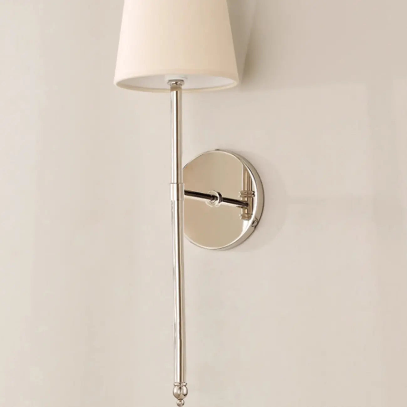 Applique murale cylindrique à DEL avec abat-jour en tissu pour usage résidentiel