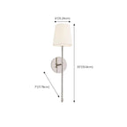 Applique murale cylindrique à DEL avec abat-jour en tissu pour usage résidentiel