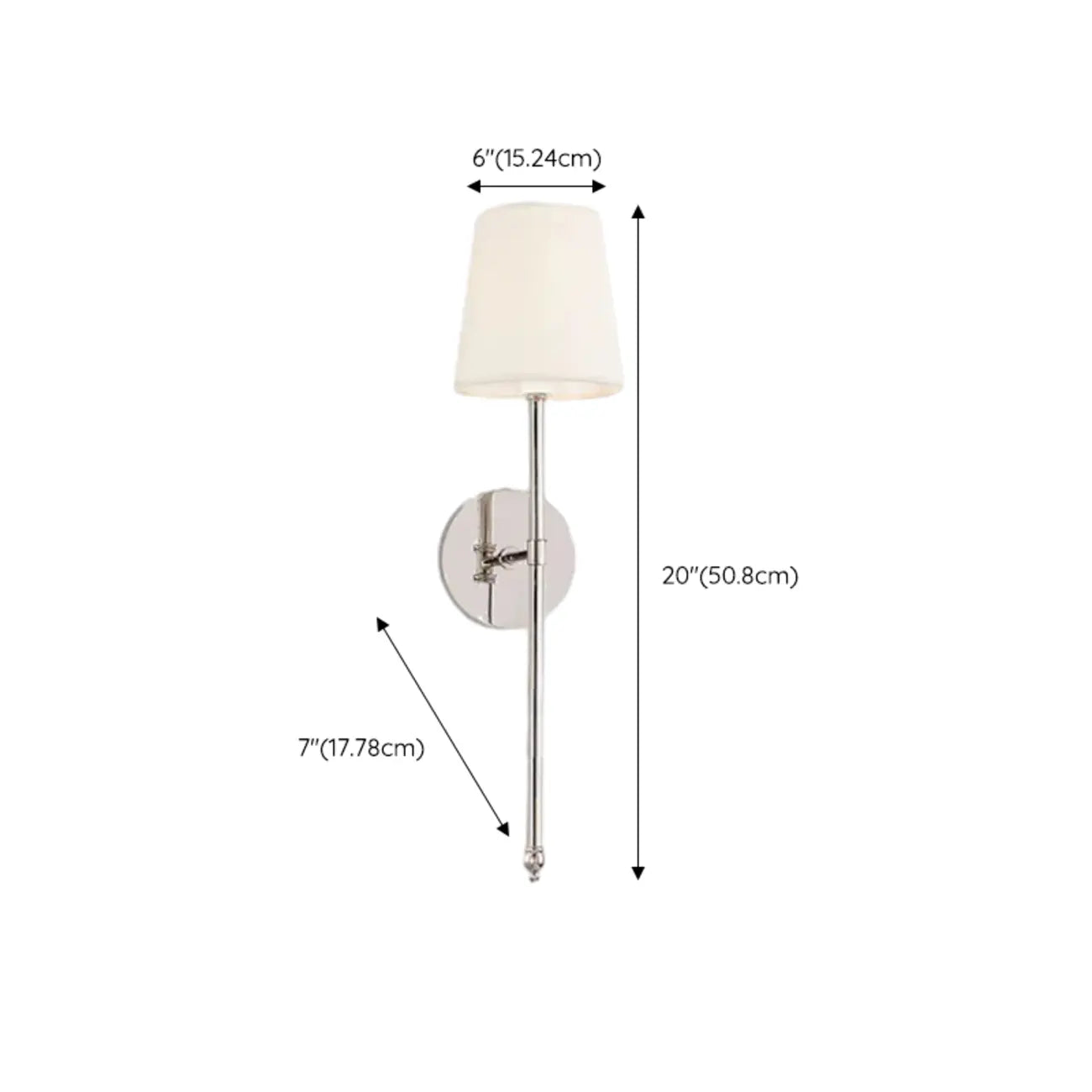 Applique murale cylindrique à DEL avec abat-jour en tissu pour usage résidentiel