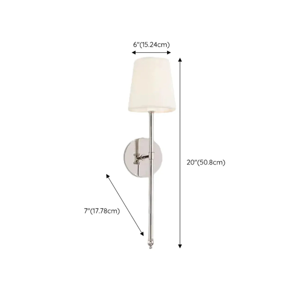 Applique murale cylindrique à DEL avec abat-jour en tissu pour usage résidentiel