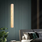 Applique murale moderne géométrique en marbre avec 3 LED à intensité variable pour salon