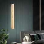 Applique murale moderne géométrique en marbre avec 3 LED à intensité variable pour salon