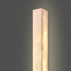 Applique murale moderne géométrique en marbre avec 3 LED à intensité variable pour salon