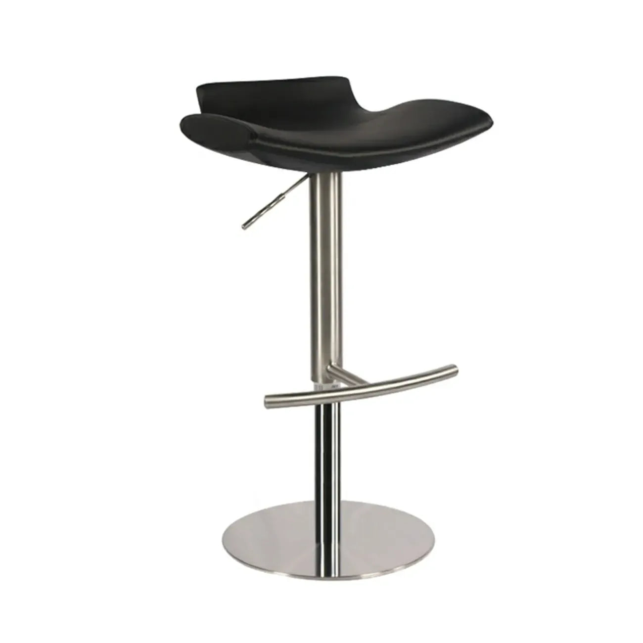 Tabourets de bar modernes pivotants en métal gris, hauteur réglable