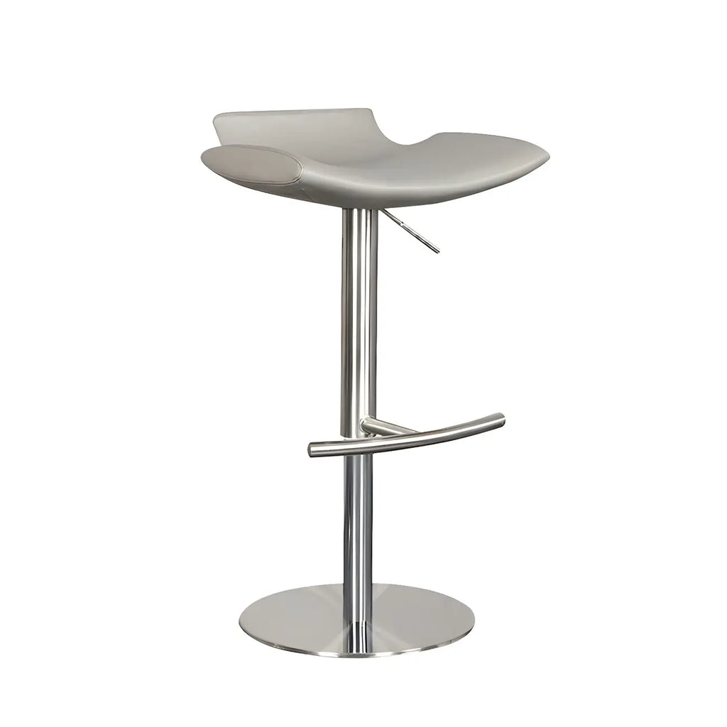 Tabourets de bar modernes pivotants en métal gris, hauteur réglable