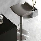 Tabourets de bar modernes pivotants en métal gris, hauteur réglable