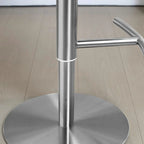 Tabourets de bar modernes pivotants en métal gris, hauteur réglable
