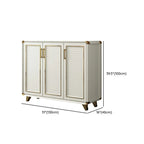 Meuble à chaussures glamour en métal blanc avec tiroir